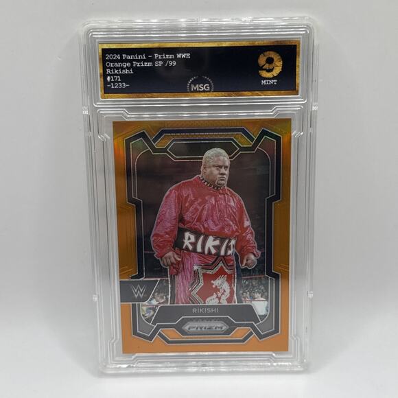 2024 Panini Prizm WWE - Rikishi #171 Orange Prizm /99 Graded 9 Mint Short Print - Picture 1 of 3